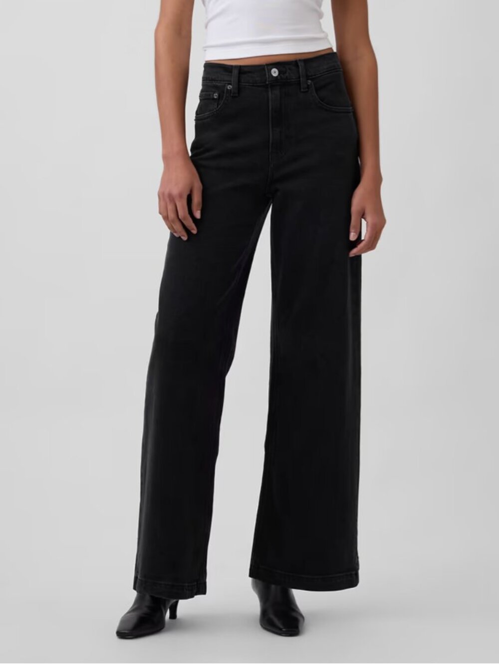 GAP High Rise Stride Wide-Leg Jeans, Size 27 / 4R